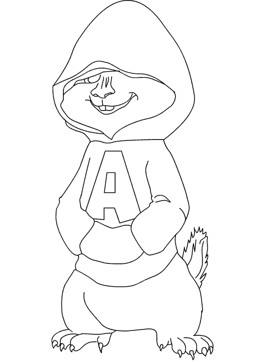 Coloriage à imprimer Alvin et les Chipmunks #128268 de la série Dessins animés et séries animées, gratuit pour enfants et adultes