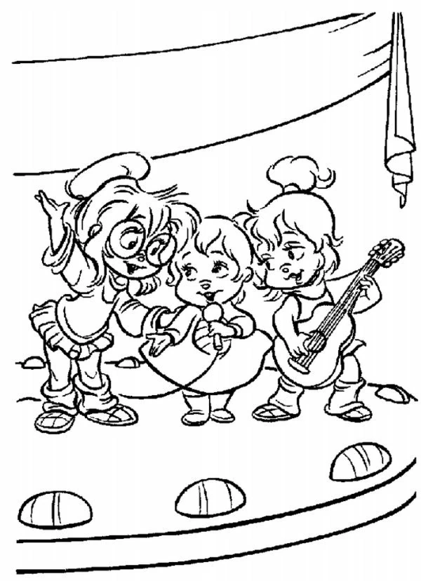 Dessin Alvin et les Chipmunks #128278 à colorier de la série Dessins animés et séries animées, gratuit à télécharger et imprimer