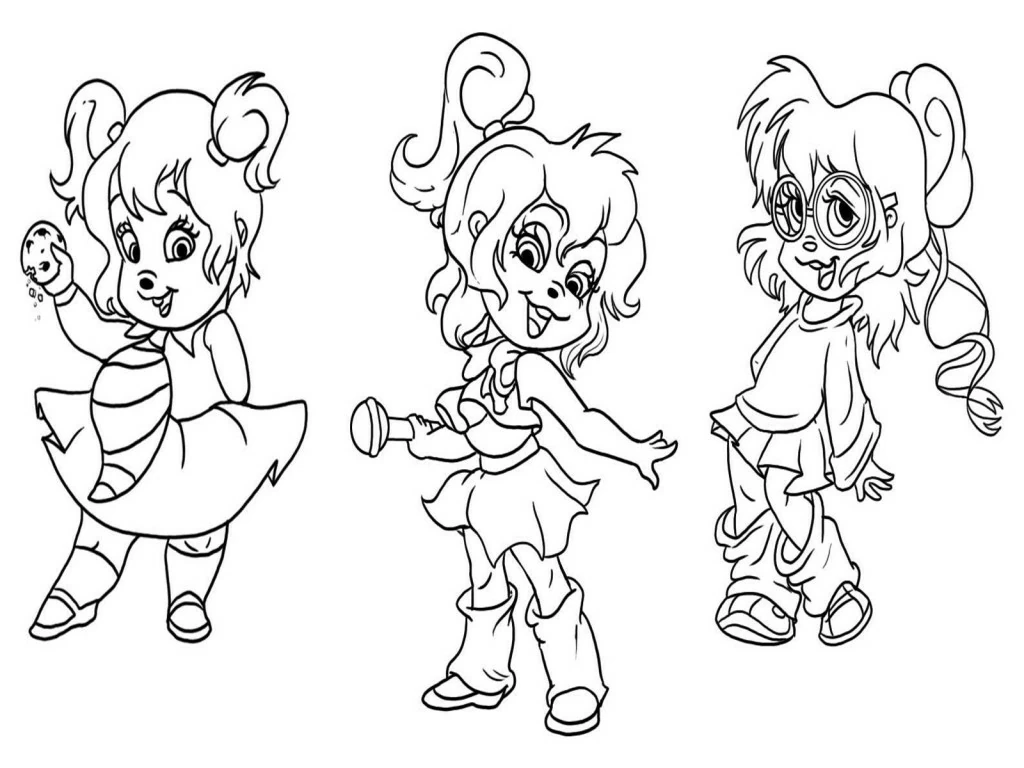 Coloriage à imprimer Alvin et les Chipmunks #128352 de la série Dessins animés et séries animées, gratuit pour enfants et adultes