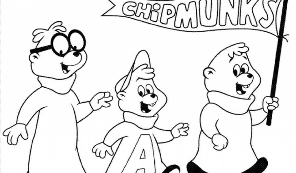 Coloriage Alvin et les Chipmunks #128382 à imprimer gratuitement, extrait de la collection Dessins animés et séries animées