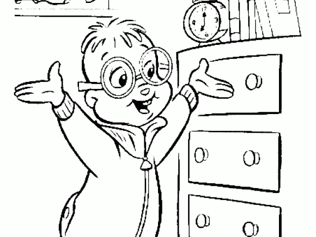 Dessin Alvin et les Chipmunks #128418 à colorier de la série Dessins animés et séries animées, gratuit à télécharger et imprimer