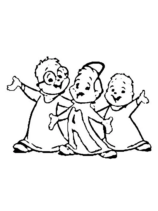 Dessin Alvin et les Chipmunks #128446 à colorier de la série Dessins animés et séries animées, gratuit à télécharger et imprimer