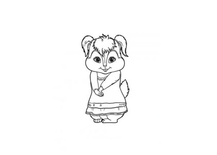 Illustration au trait Alvin et les Chipmunks #128453 de la collection Dessins animés et séries animées à colorier gratuitement