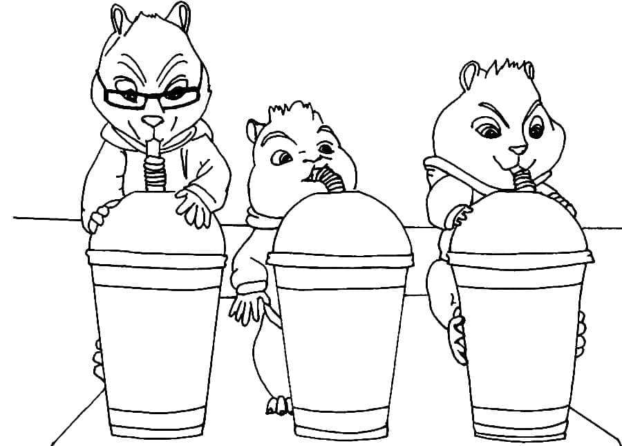 Coloriage Alvin et les Chipmunks #203401 à imprimer gratuitement, extrait de la collection Dessins animés et séries animées