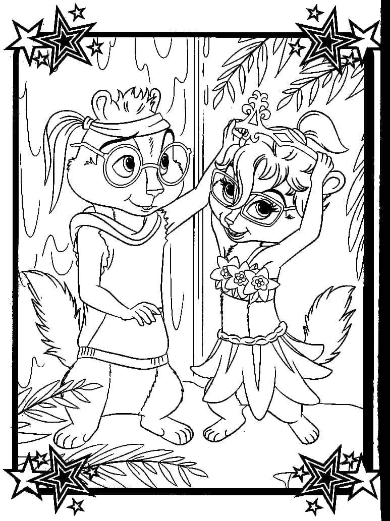 Coloriage Alvin et les Chipmunks #203402 à imprimer gratuitement, extrait de la collection Dessins animés et séries animées