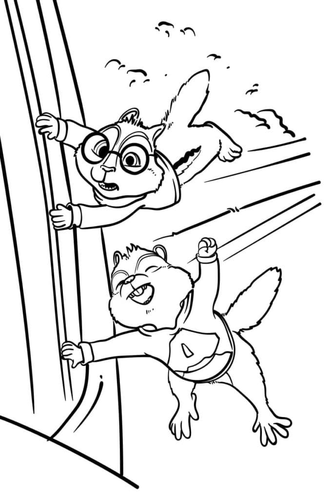 Coloriage gratuit pour enfants et adultes Alvin et les Chipmunks #203413, collection Dessins animés et séries animées