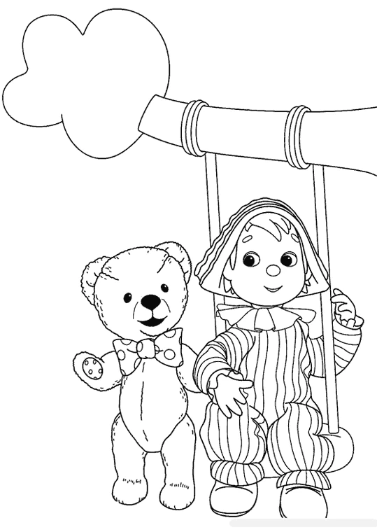 Coloriage Andy Pandy #26724 à imprimer gratuitement, extrait de la collection Dessins animés et séries animées