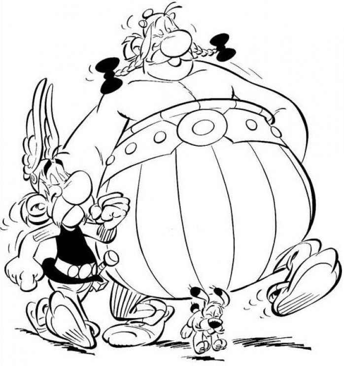 Dessin à colorier Asterix et Obelix #24375 issu de la collection Dessins animés et séries animées, prêt à imprimer