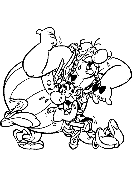 Dessin à colorier: Asterix et Obelix (Dessins animés et séries animées) #24394 - Coloriages à Imprimer Gratuits