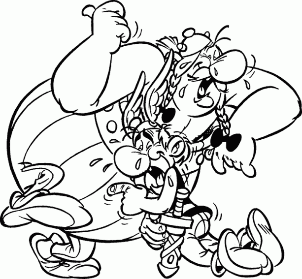 Dessin à colorier: Asterix et Obelix (Dessins animés et séries animées) #24445 - Coloriages à Imprimer Gratuits