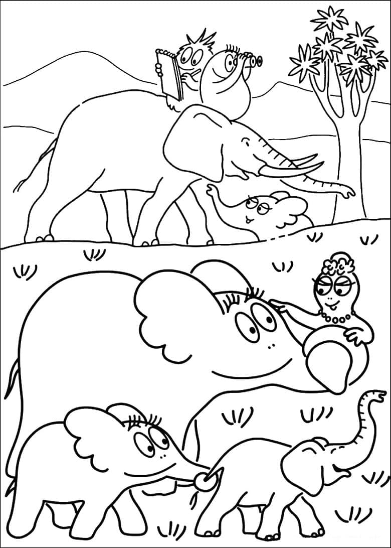 Coloriage gratuit Barbapapa #184588 de la collection Dessins animés et séries animées à imprimer