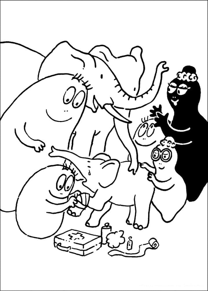 Page de coloriage Barbapapa #184589, collection Dessins animés et séries animées, à imprimer et colorier