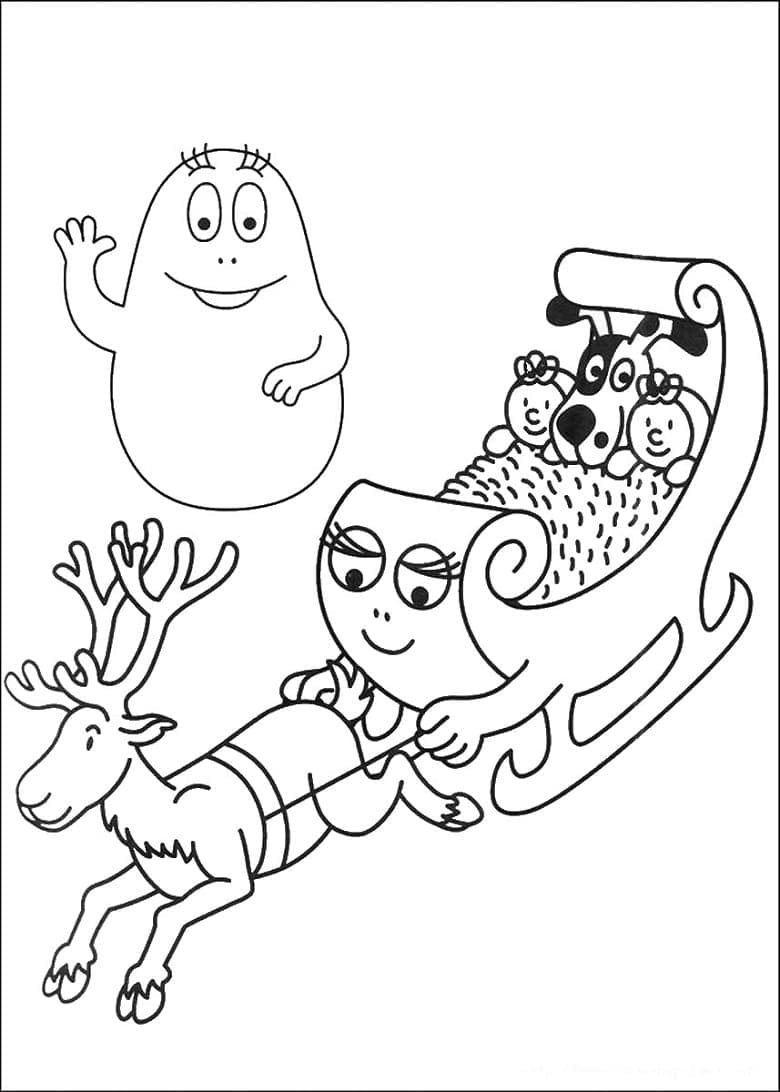 Page de coloriage Barbapapa #184595, collection Dessins animés et séries animées, à imprimer et colorier