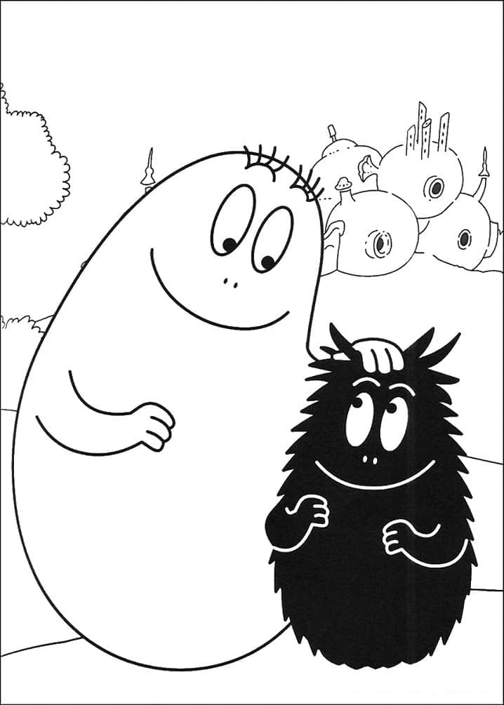 Coloriage gratuit pour enfants et adultes Barbapapa #184605, collection Dessins animés et séries animées