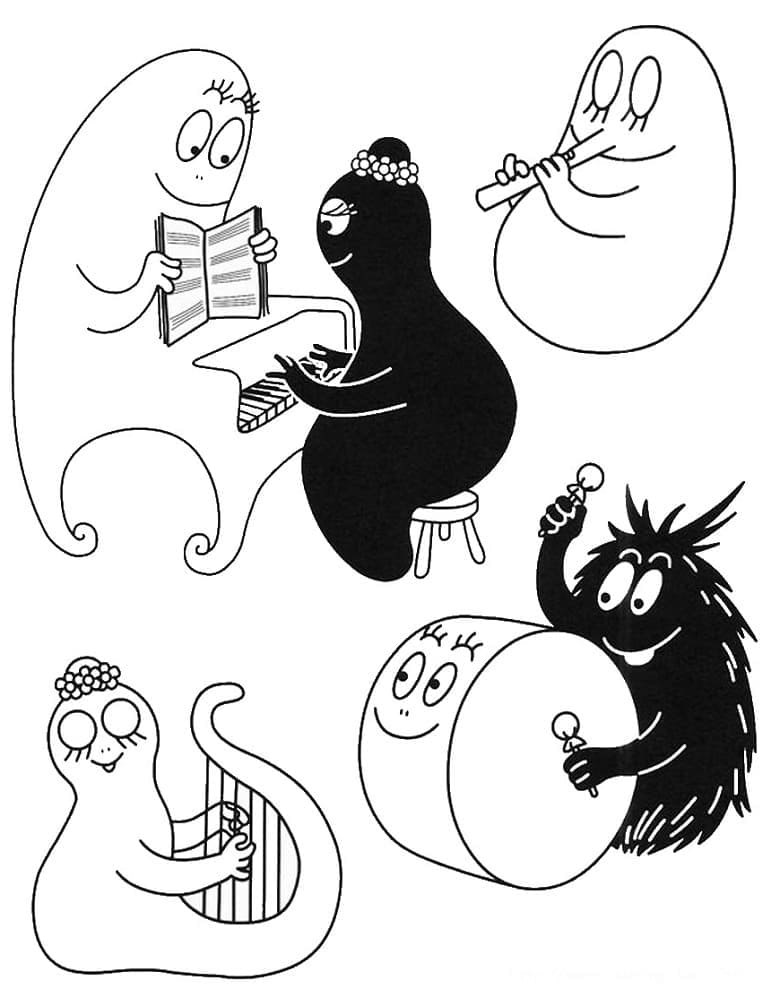 Coloriage gratuit Barbapapa #184613 de la collection Dessins animés et séries animées à imprimer