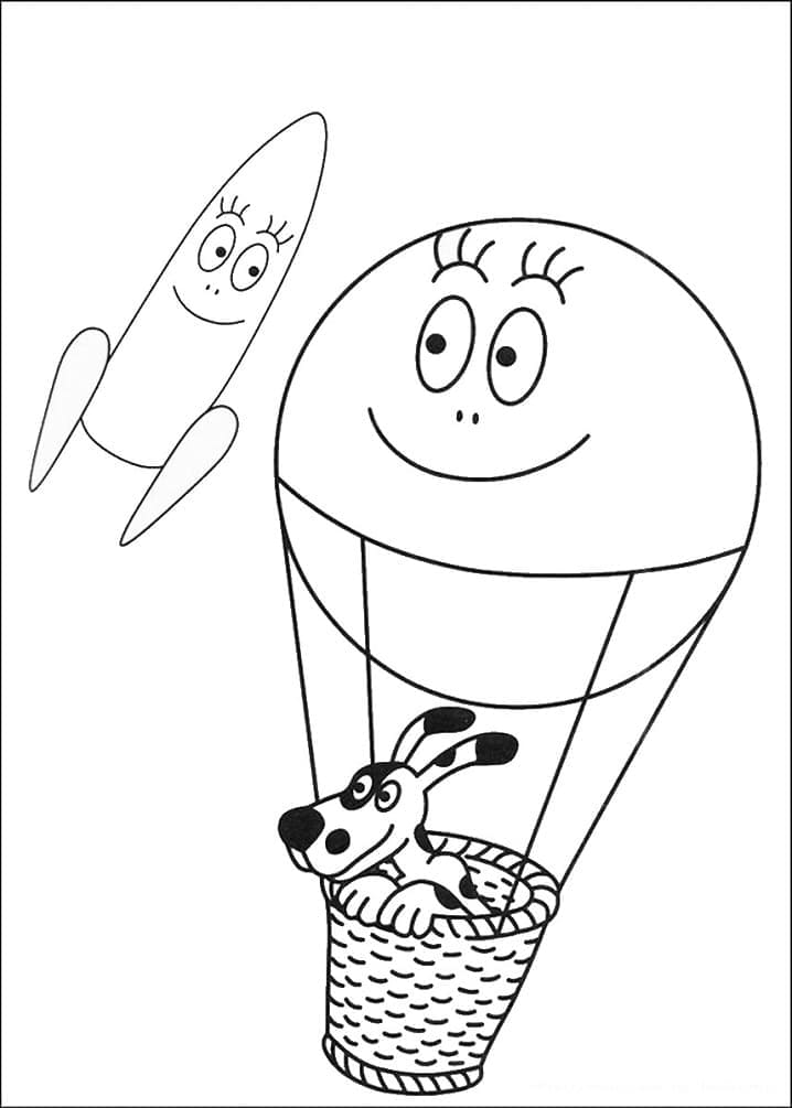 Coloriage imprimable Barbapapa #184615 de la collection Dessins animés et séries animées à colorier aux crayons