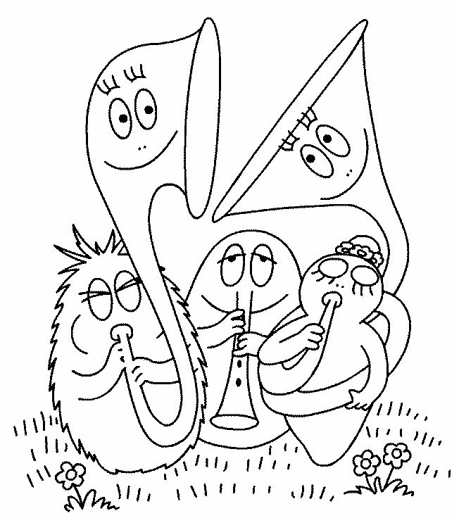 Dessin à colorier Barbapapa #36564 issu de la collection Dessins animés et séries animées, prêt à imprimer