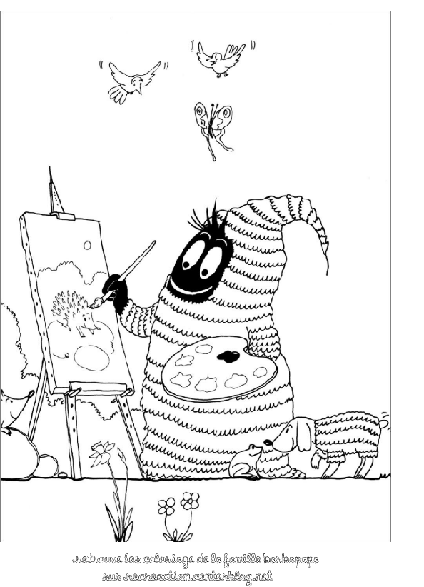 Coloriage imprimable Barbapapa #36593 de la collection Dessins animés et séries animées à colorier aux crayons