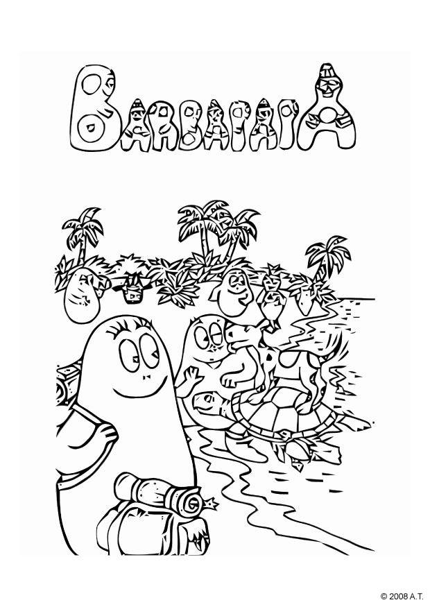 Coloriage gratuit Barbapapa #36606 de la collection Dessins animés et séries animées à imprimer