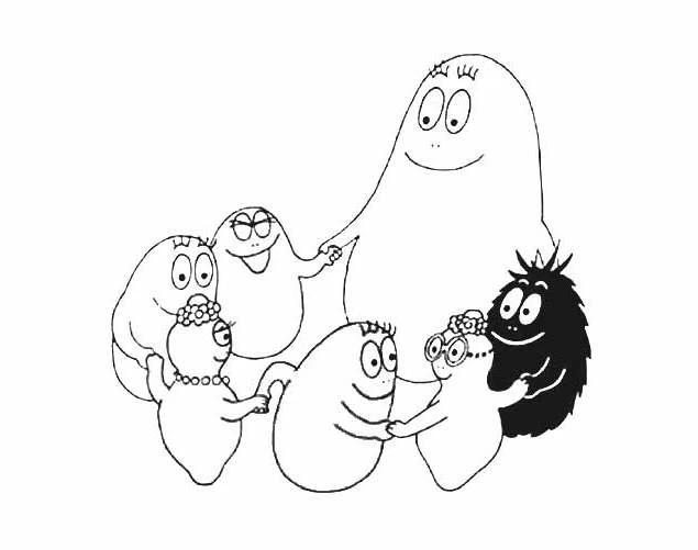 Coloriage gratuit pour enfants et adultes Barbapapa #36613, collection Dessins animés et séries animées