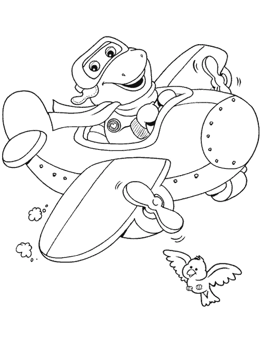 Coloriage gratuit Barney et ses amis #41000 de la collection Dessins animés et séries animées à imprimer