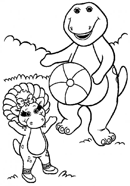 Illustration au trait Barney et ses amis #41006 de la collection Dessins animés et séries animées à colorier gratuitement