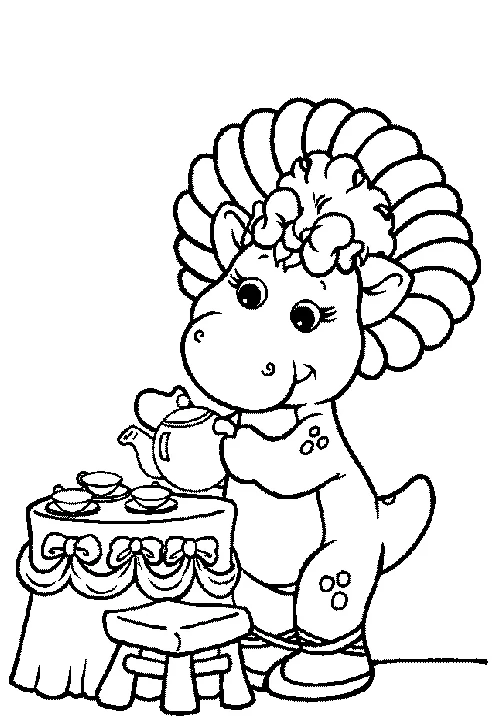 Page de coloriage Barney et ses amis #41020, collection Dessins animés et séries animées, à imprimer et colorier