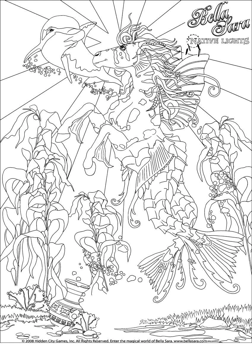 Coloriage gratuit Bella Sara #41317 de la collection Dessins animés et séries animées à imprimer