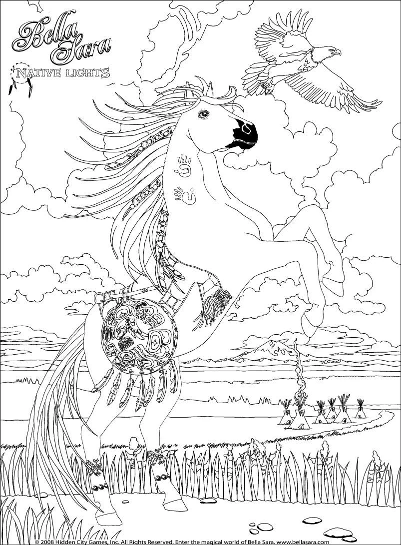 Joli coloriage Bella Sara #41319 de la collection Dessins animés et séries animées, prêt à imprimer pour petits et grands