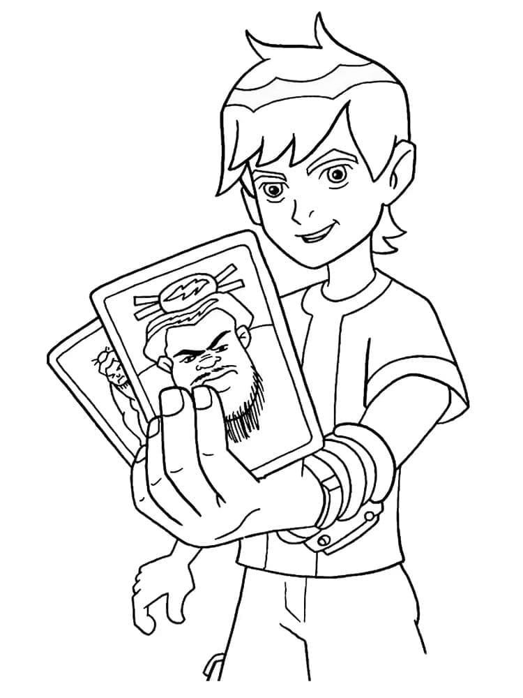 Dessin à colorier Ben 10 #184738 issu de la collection Dessins animés et séries animées, prêt à imprimer