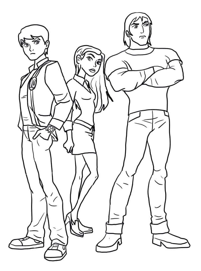 Coloriage Ben 10 #184746 à imprimer gratuitement, extrait de la collection Dessins animés et séries animées