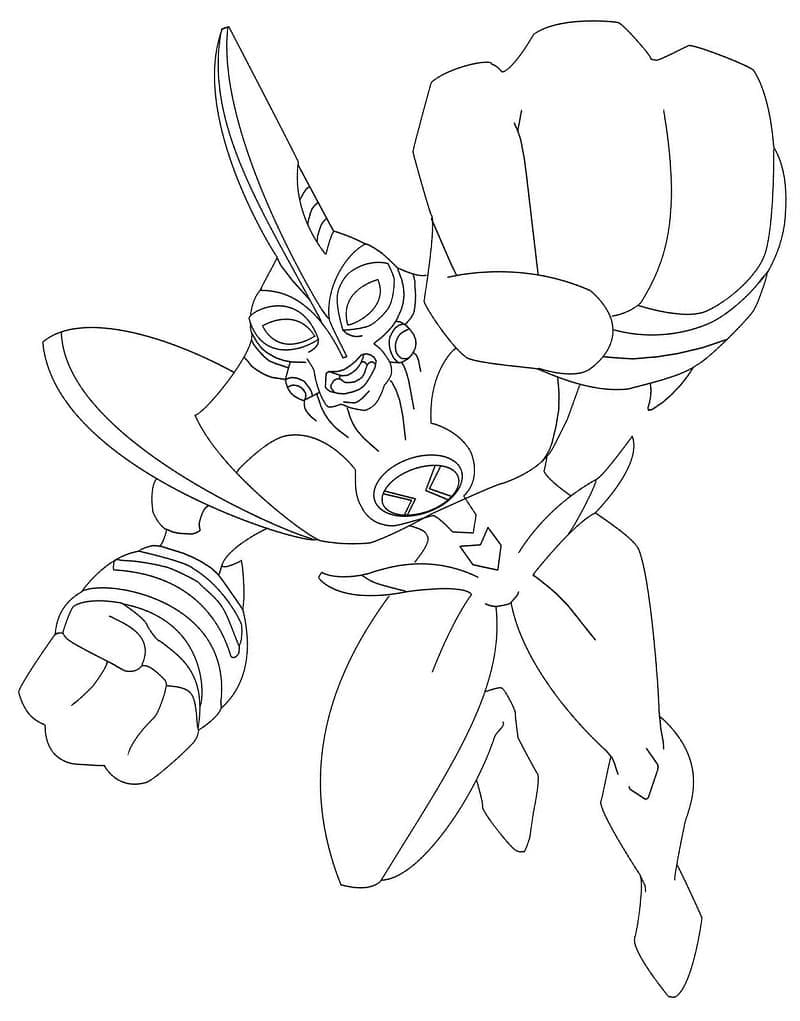 Coloriage imprimable Ben 10 #184753 de la collection Dessins animés et séries animées à colorier aux crayons