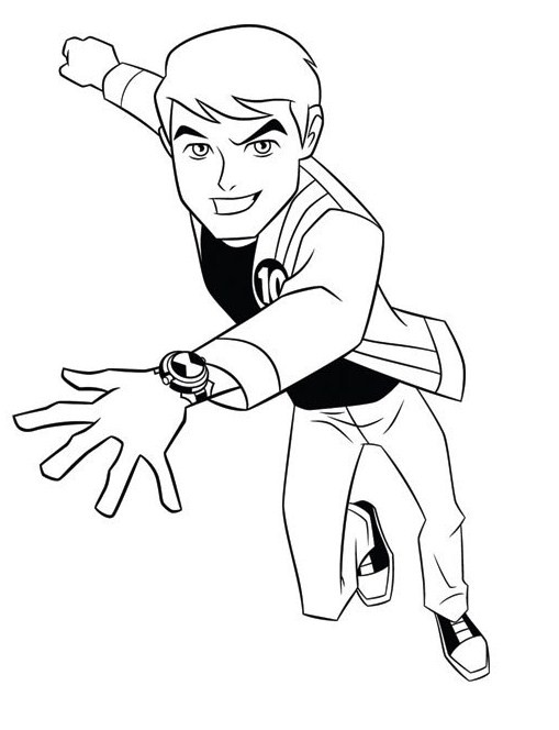 Dessin à colorier: Ben 10 (Dessins animés et séries animées) #40413 - Coloriages à Imprimer Gratuits