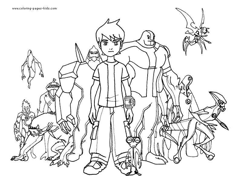 Dessin à colorier: Ben 10 (Dessins animés et séries animées) #40426 - Coloriages à Imprimer Gratuits