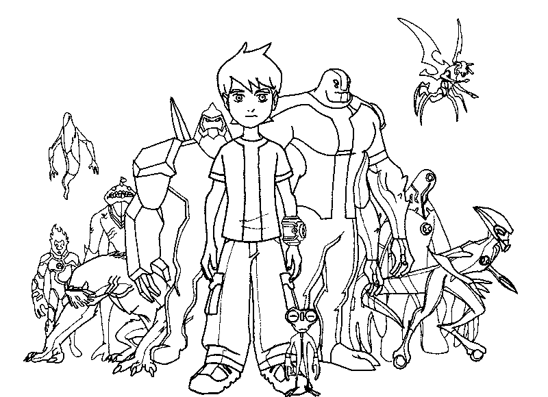 Dessin à colorier: Ben 10 (Dessins animés et séries animées) #40529 - Coloriages à Imprimer Gratuits