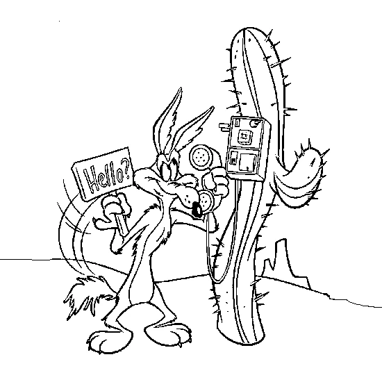 Coloriage gratuit pour enfants et adultes Bip Bip et Coyote #47166, collection Dessins animés et séries animées
