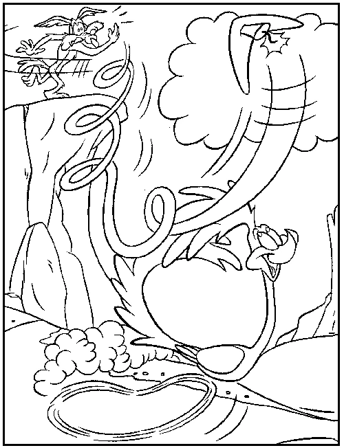 Coloriage gratuit Bip Bip et Coyote #47252 de la collection Dessins animés et séries animées à imprimer