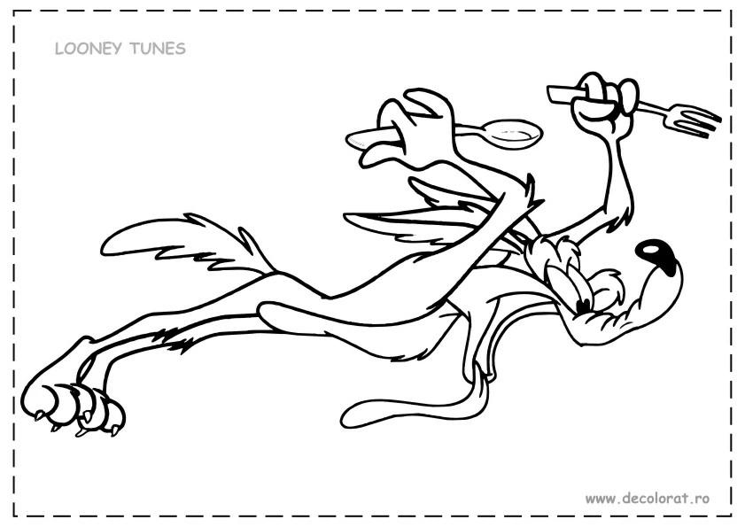 Coloriage gratuit Bip Bip et Coyote #47266 de la collection Dessins animés et séries animées à imprimer