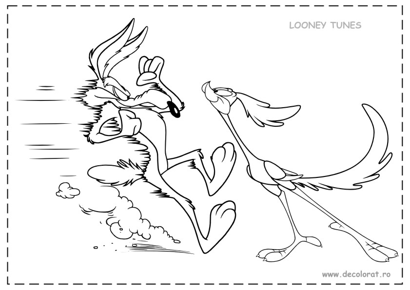 Coloriage gratuit Bip Bip et Coyote #47268 de la collection Dessins animés et séries animées à imprimer