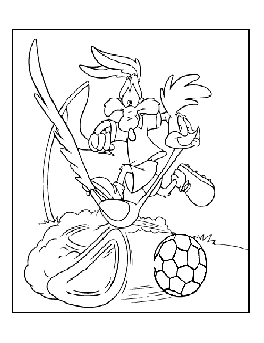 Dessin à colorier Bip Bip et Coyote #47287 issu de la collection Dessins animés et séries animées, prêt à imprimer