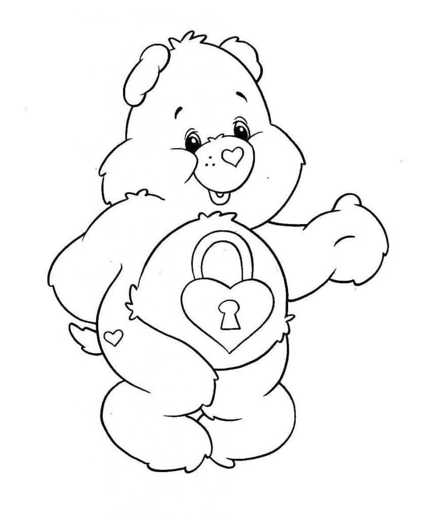 Joli coloriage Bisounours / Calinours #185338 de la collection Dessins animés et séries animées, prêt à imprimer pour petits et grands