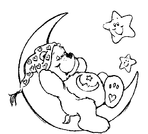 Joli coloriage Bisounours / Calinours #37167 de la collection Dessins animés et séries animées, prêt à imprimer pour petits et grands