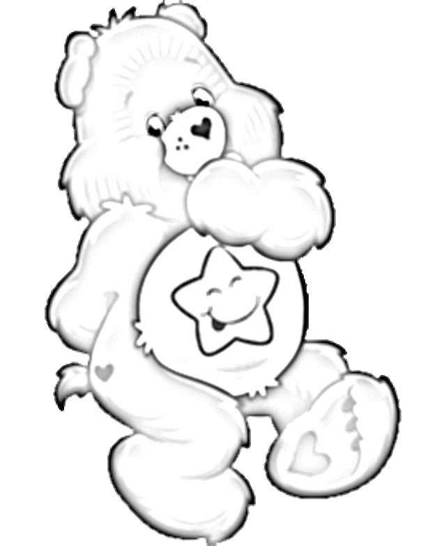 Coloriage à imprimer Bisounours / Calinours #37198 de la série Dessins animés et séries animées, gratuit pour enfants et adultes