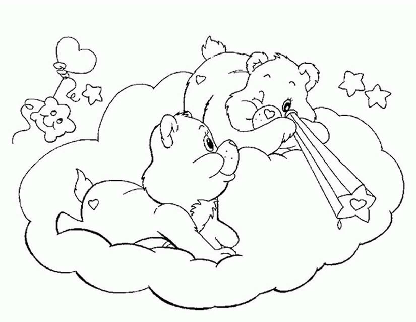 Dessin à colorier Bisounours / Calinours #37211 issu de la collection Dessins animés et séries animées, prêt à imprimer