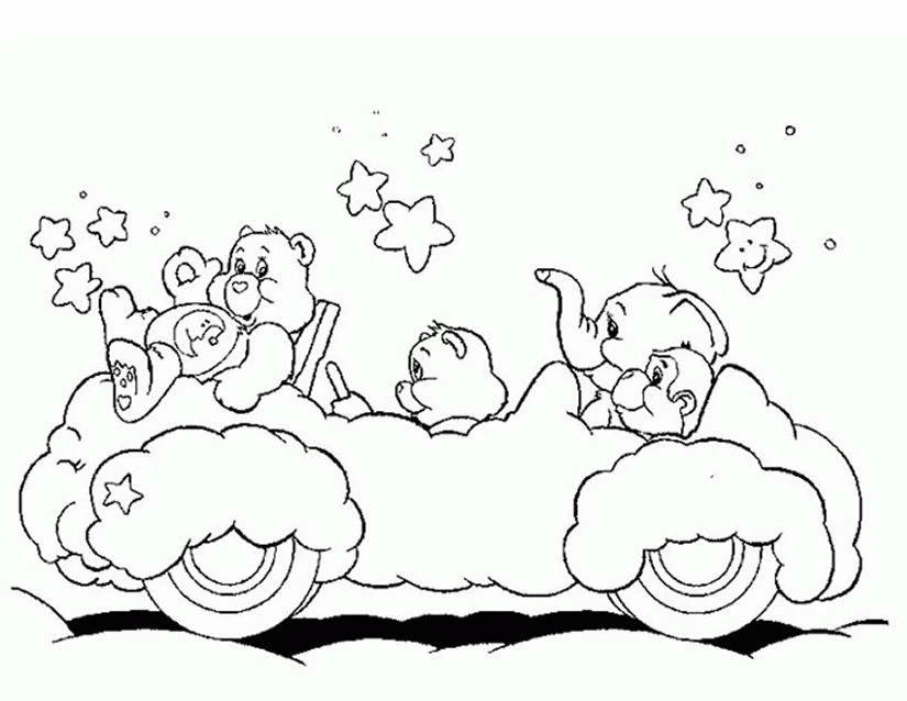 Coloriage gratuit pour enfants et adultes Bisounours / Calinours #37217, collection Dessins animés et séries animées
