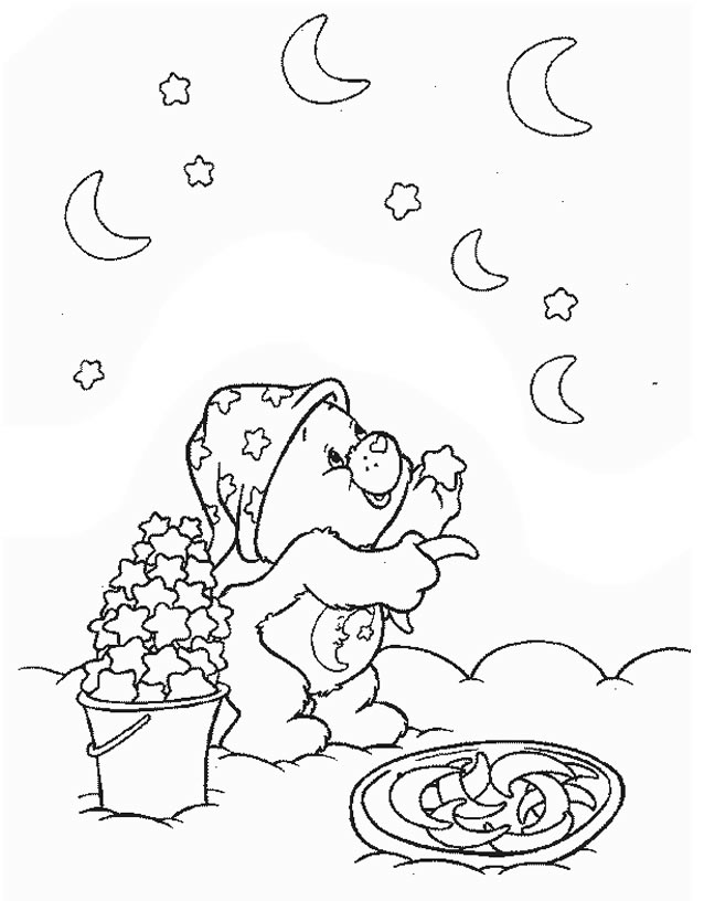 Coloriage à imprimer Bisounours / Calinours #37276 de la série Dessins animés et séries animées, gratuit pour enfants et adultes