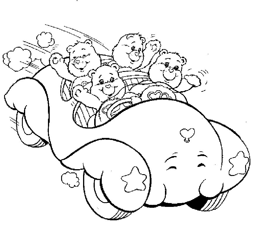 Coloriage imprimable Bisounours / Calinours #37285 de la collection Dessins animés et séries animées à colorier aux crayons