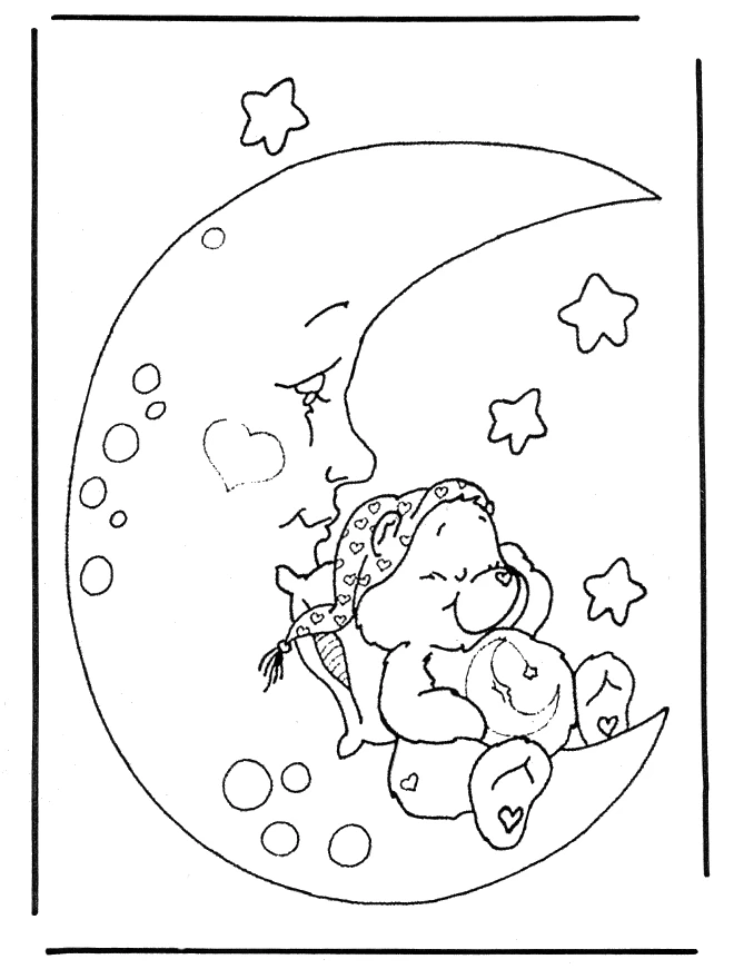 Coloriage imprimable Bisounours / Calinours #37316 de la collection Dessins animés et séries animées à colorier aux crayons