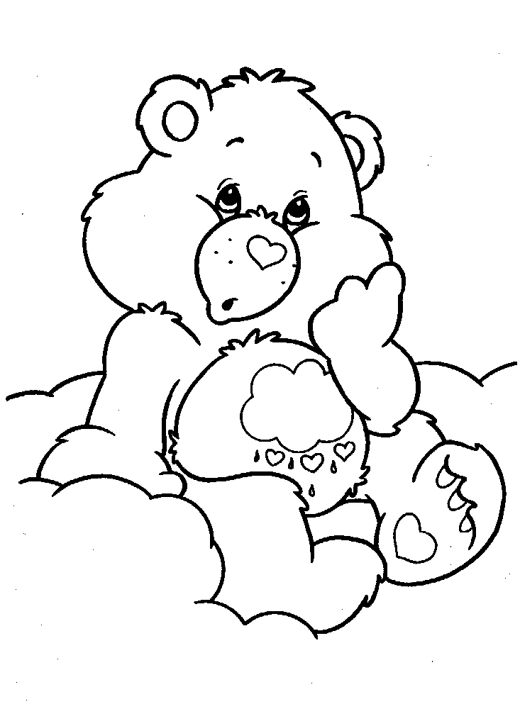 Dessin à colorier Bisounours / Calinours #37342 issu de la collection Dessins animés et séries animées, prêt à imprimer