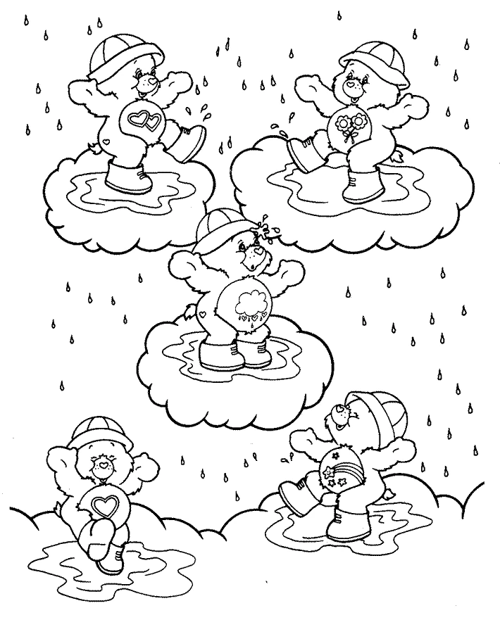 Dessin à colorier Bisounours / Calinours #37363 issu de la collection Dessins animés et séries animées, prêt à imprimer
